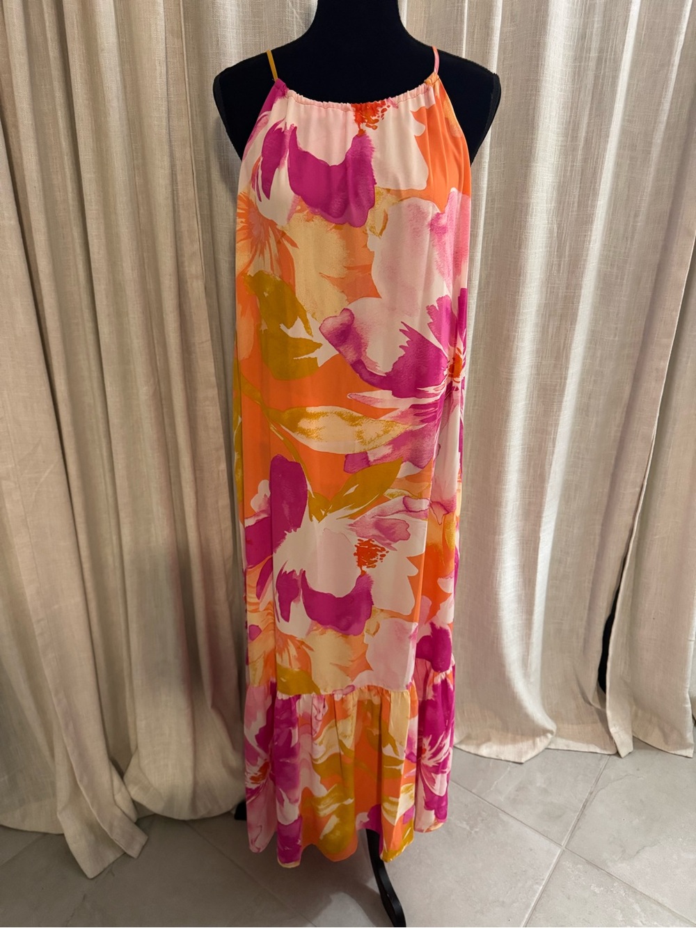 ‼️Anne Klein Bright Floral Orange Dress NWT